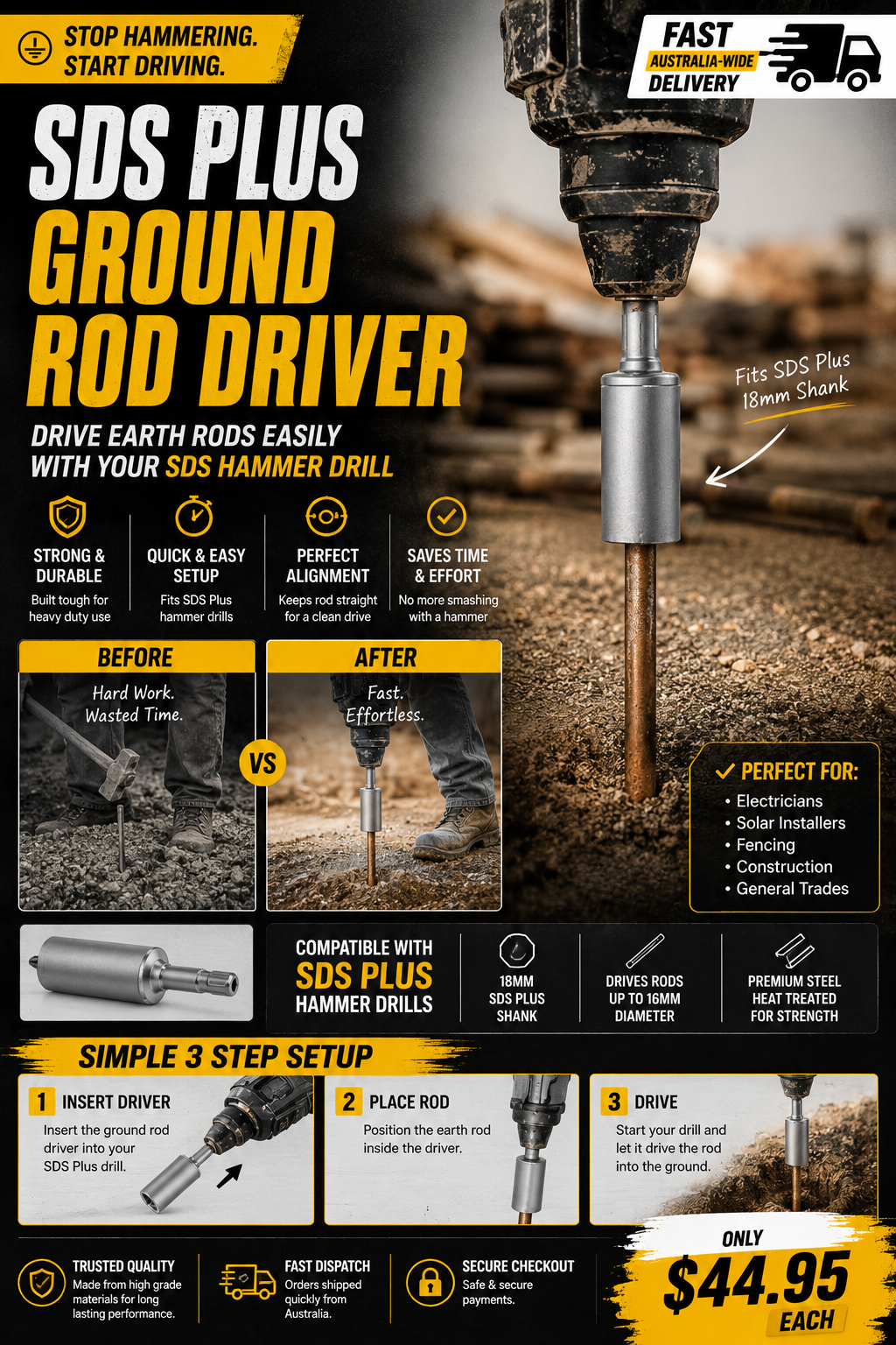SDS Earth Rod Driver