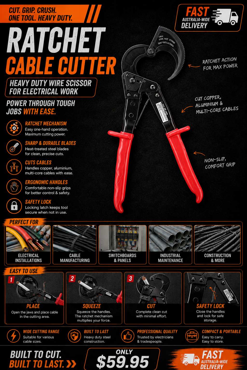Ratcheting Cable Cutters